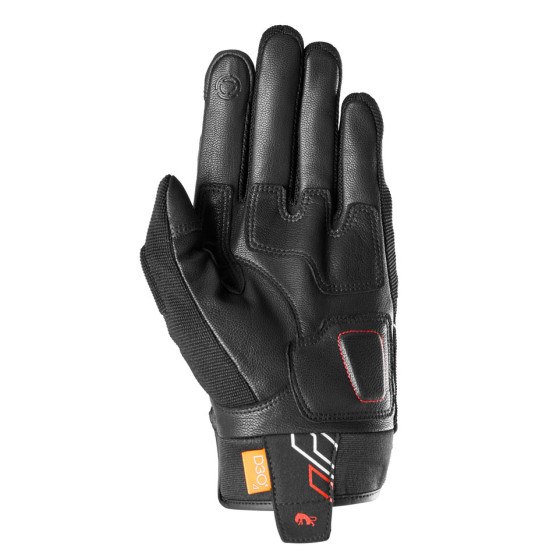 Gants Furygan JET NEON D3O - Noir Blanc Rouge