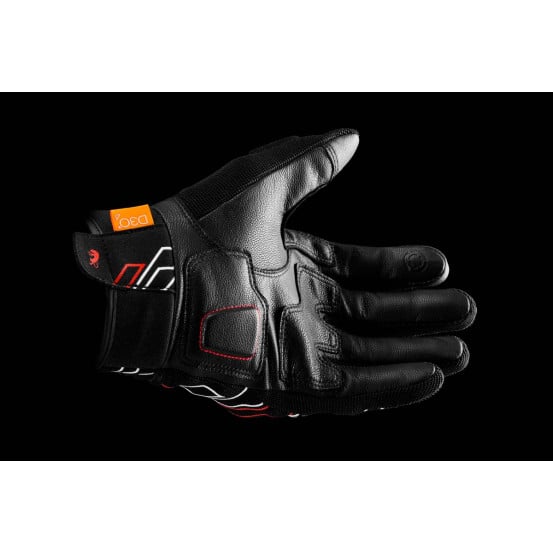 Gants Furygan JET NEON D3O - Noir Blanc Rouge