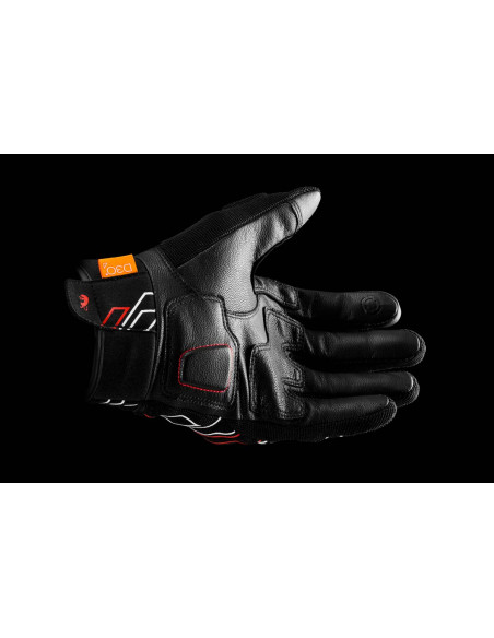 Gants Furygan JET NEON D3O - Noir Blanc Rouge