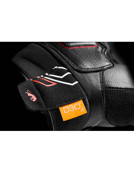 Gants Furygan JET NEON D3O - Noir Blanc Rouge