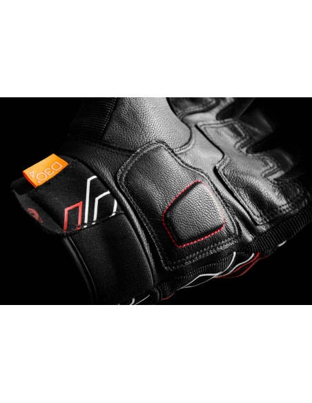 Gants Furygan JET NEON D3O - Noir Blanc Rouge