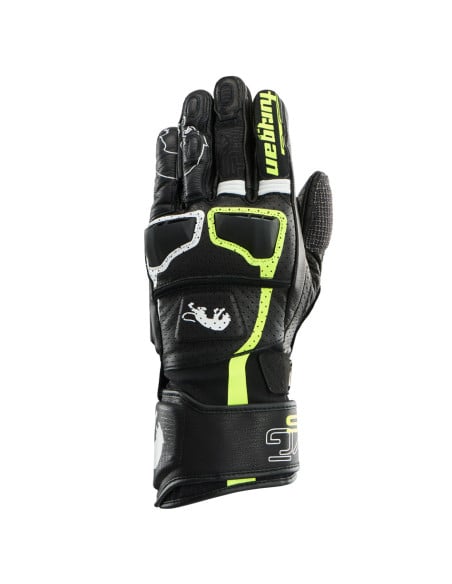 Gants Furygan STYG15 VENTED - Noir Blanc Jaune Fluo