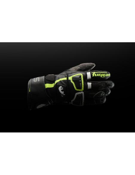 Gants Furygan STYG15 VENTED - Noir Blanc Jaune Fluo