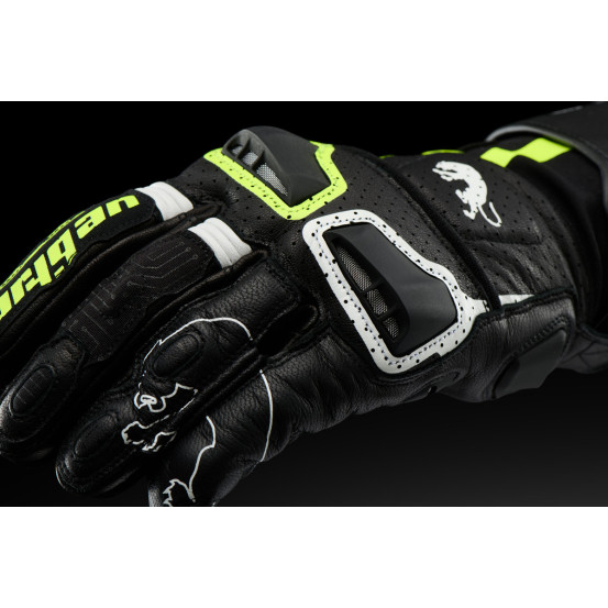 Gants Furygan STYG15 VENTED - Noir Blanc Jaune Fluo