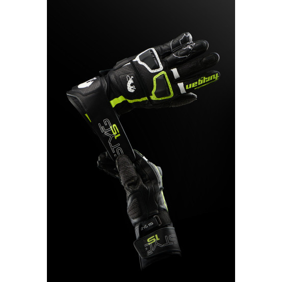 Gants Furygan STYG15 VENTED - Noir Blanc Jaune Fluo