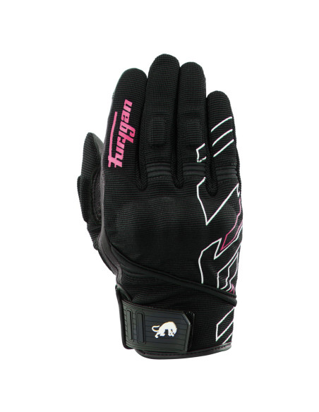 Gants Femme Furygan JET NEON D3O LADY - Noir Blanc Rose