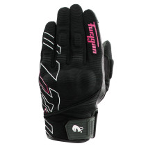 Gants Femme Furygan JET NEON D3O LADY - Noir Blanc Rose 2