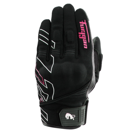 Gants Femme Furygan JET NEON D3O LADY - Noir Blanc Rose