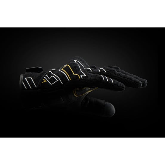 Gants Femme Furygan JET NEON D3O LADY - Noir Blanc Or