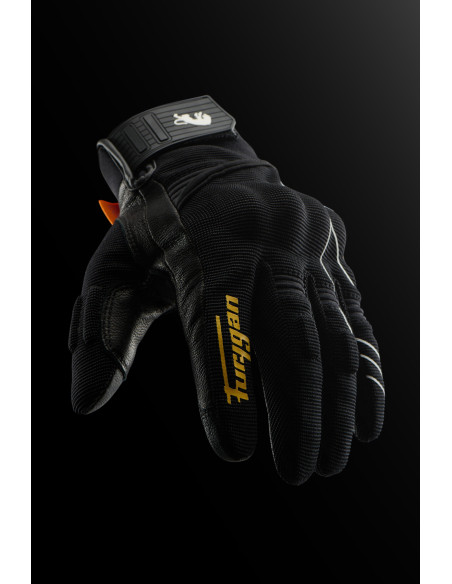 Gants Femme Furygan JET NEON D3O LADY - Noir Blanc Or
