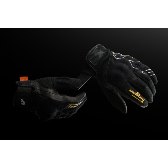 Gants Femme Furygan JET NEON D3O LADY - Noir Blanc Or
