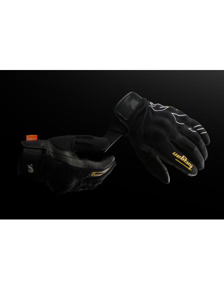 Gants Femme Furygan JET NEON D3O LADY - Noir Blanc Or