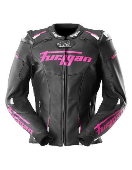 Blouson Femme Furygan RAPTOR LADY - Noir Blanc Rose