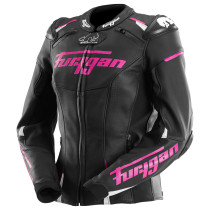Blouson Femme Furygan RAPTOR LADY - Noir Blanc Rose 2