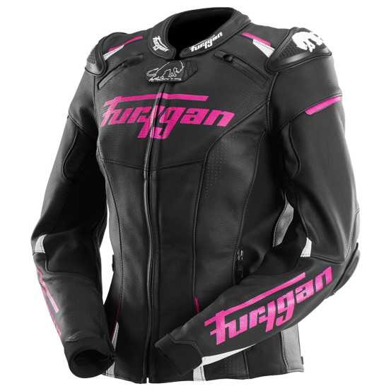 Blouson Femme Furygan RAPTOR LADY - Noir Blanc Rose