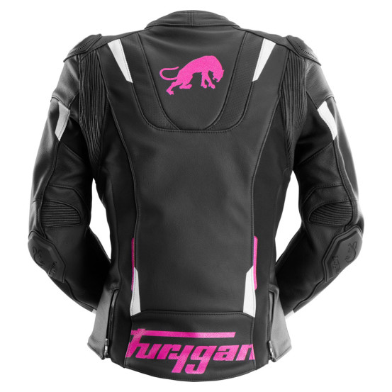 Blouson Femme Furygan RAPTOR LADY - Noir Blanc Rose