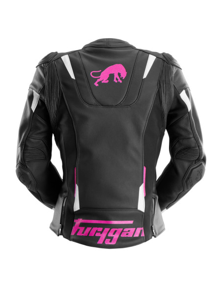 Blouson Femme Furygan RAPTOR LADY - Noir Blanc Rose