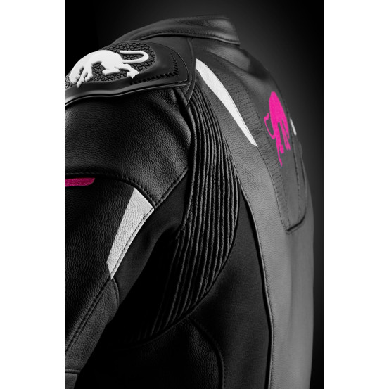 Blouson Femme Furygan RAPTOR LADY - Noir Blanc Rose