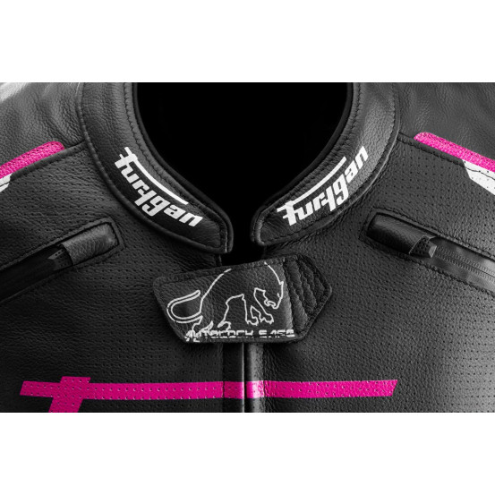 Blouson Femme Furygan RAPTOR LADY - Noir Blanc Rose