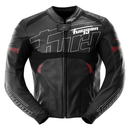 Blouson Furygan HELIX - Noir Blanc Rouge