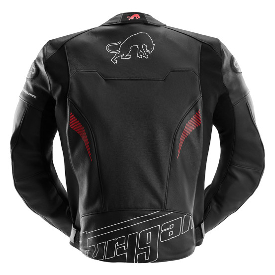 Blouson Furygan HELIX - Noir Blanc Rouge