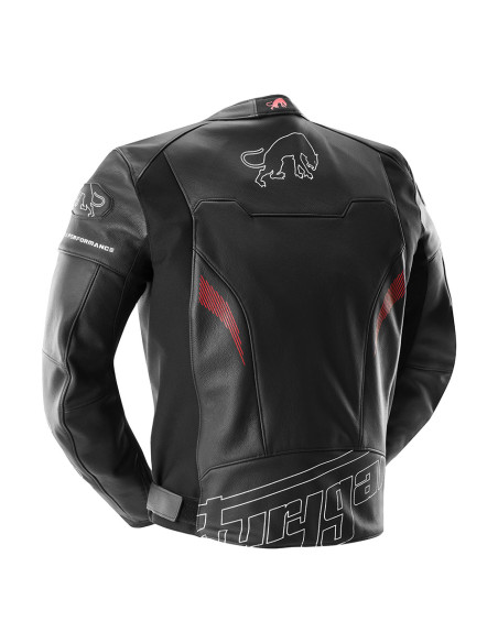 Blouson Furygan HELIX - Noir Blanc Rouge