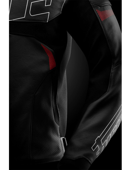 Blouson Furygan HELIX - Noir Blanc Rouge