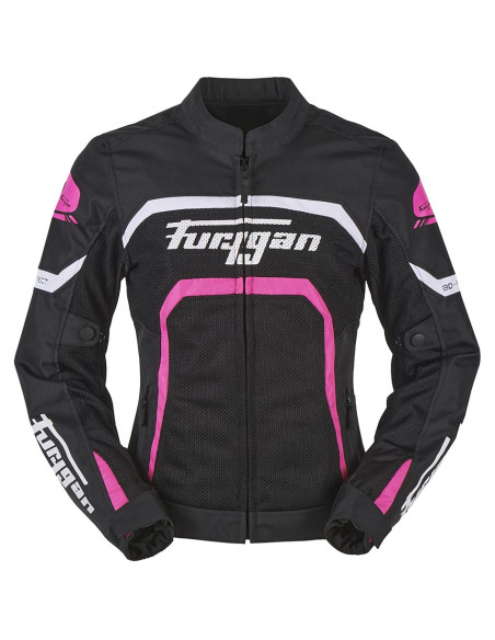 Blouson Femme Furygan MYSTIC EVO VENTED - Noir Blanc Rose