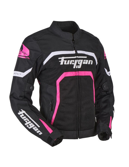 Blouson Femme Furygan MYSTIC EVO VENTED - Noir Blanc Rose