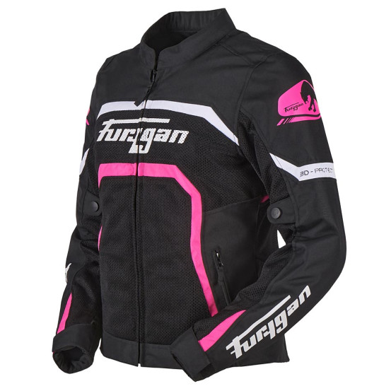 Blouson Femme Furygan MYSTIC EVO VENTED - Noir Blanc Rose