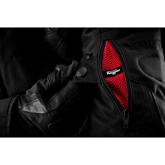 Blouson Furygan SHARD - Noir Blanc