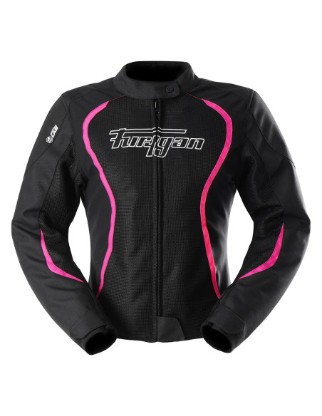 Blouson Femme Furygan ODESSA VENTED 3 en 1 - Noir Blanc Rose