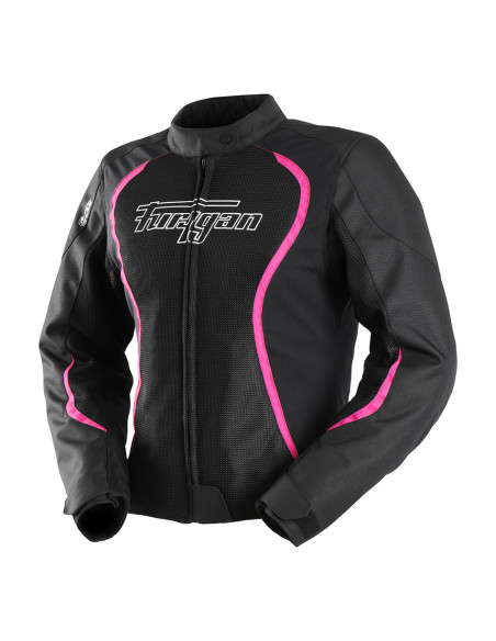 Blouson Femme Furygan ODESSA VENTED 3 en 1 - Noir Blanc Rose