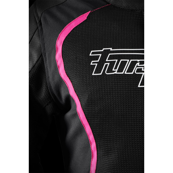 Blouson Femme Furygan ODESSA VENTED 3 en 1 - Noir Blanc Rose