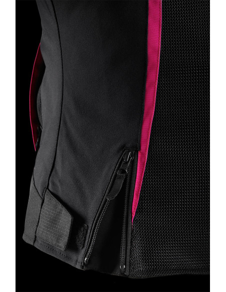Blouson Femme Furygan ODESSA VENTED 3 en 1 - Noir Blanc Rose