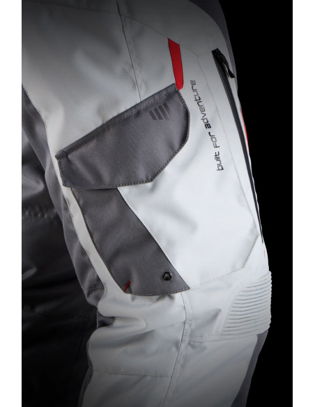 Pantalon Furygan KILLINGTON - Gris Pearl Rouge