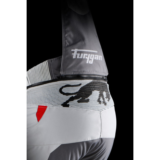 Pantalon Furygan KILLINGTON - Gris Pearl Rouge