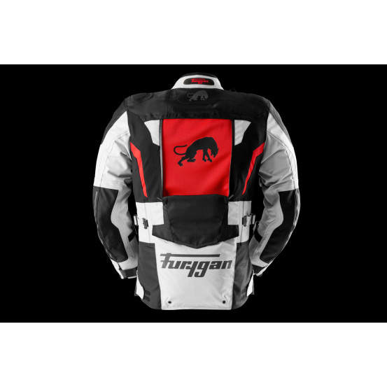 Veste Furygan MONTROC KEVLAR PRIMALOFT 3 en 1+ - Noir Pearl Rouge