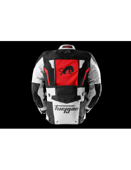 Veste Furygan MONTROC KEVLAR PRIMALOFT 3 en 1+ - Noir Pearl Rouge