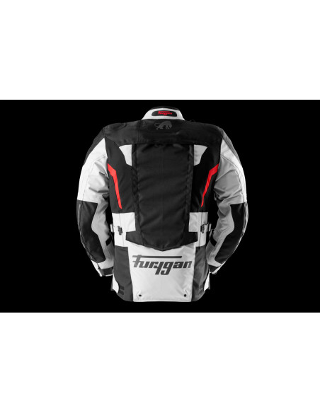 Veste Furygan MONTROC KEVLAR PRIMALOFT 3 en 1+ - Noir Pearl Rouge
