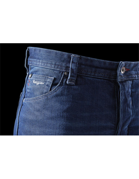 Jean moto Furygan D12 X KEVLAR STRAIGHT - Medium Blue