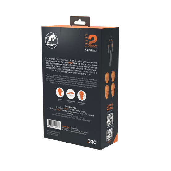Pack protections Furygan SPECTRE D3O L2 - Orange
