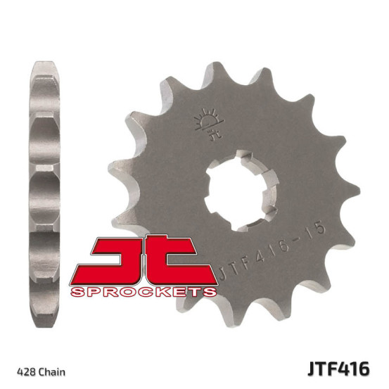 Pignon acier JT - Pas 428 - SUZUKI 80 / 85cc YAMAHA 80 / 125cc