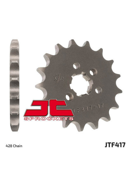 Pignon acier JT - Pas 428 - KAWASAKI 125 à 200cc
