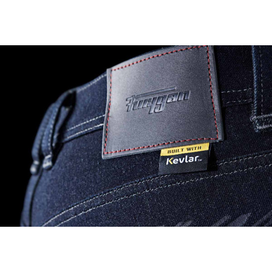 Jean moto Furygan TYRON X KEVLAR SLIM - Bleu foncé - Jambes courtes