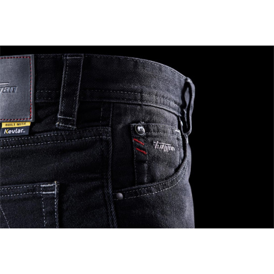 Jean moto Furygan D12 X KEVLAR STRAIGHT - Noir - Jambes courtes