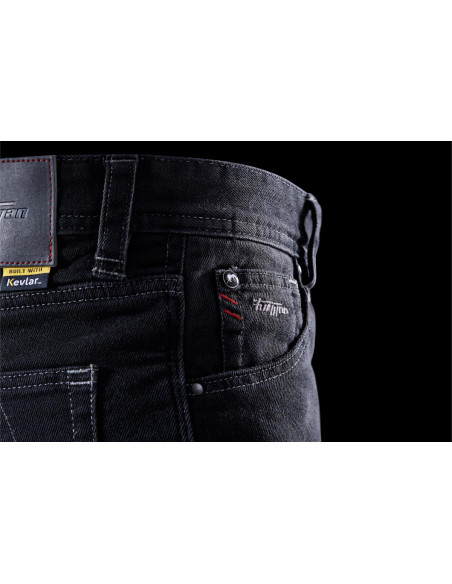 Jean moto Furygan D12 X KEVLAR STRAIGHT - Noir - Jambes courtes