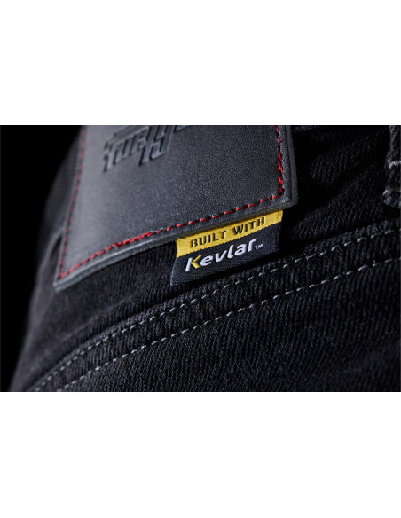 Jean moto Furygan D12 X KEVLAR STRAIGHT - Noir - Jambes courtes