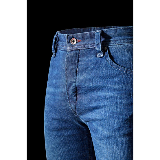 Jean moto Furygan D12 X KEVLAR STRAIGHT - Medium Blue - Jambes courtes
