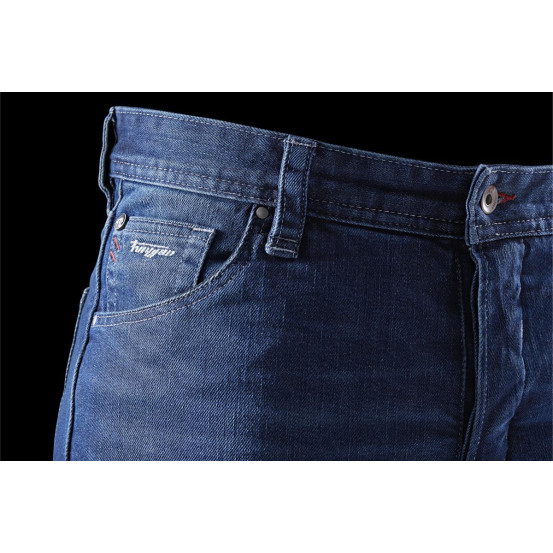 Jean moto Furygan D12 X KEVLAR STRAIGHT - Medium Blue - Jambes longues